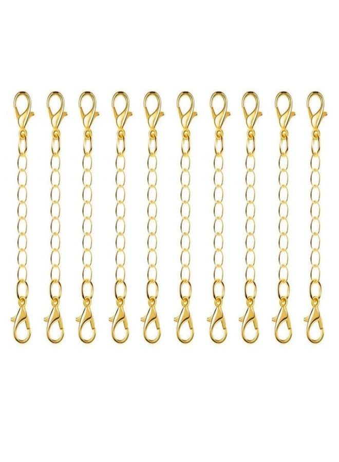 Hanging tree Jewelry Making Findings Extenders DIY Chain for Necklace Bracelet with Lobster Clasp 3Inchs (10pcs Gold) - Image 1